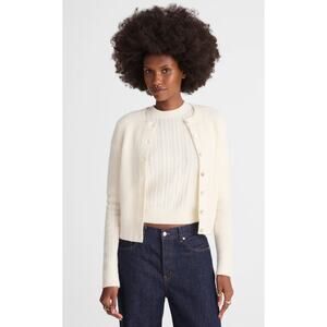 Madewell | NWT CloudSoft Cardigan Antique Cream Button Front | Sz XS